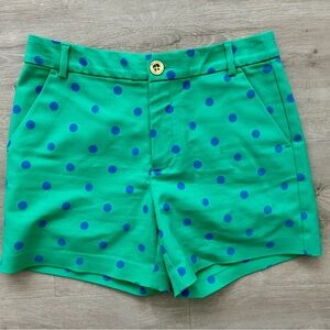 Lilly Pulitzer Teal Shorts with Blue Dots